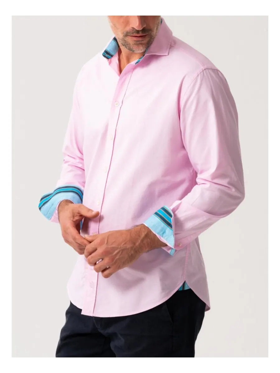 Мужская рубашка на пуговицах Koy Clothing — изображение 5 из 8, розовый