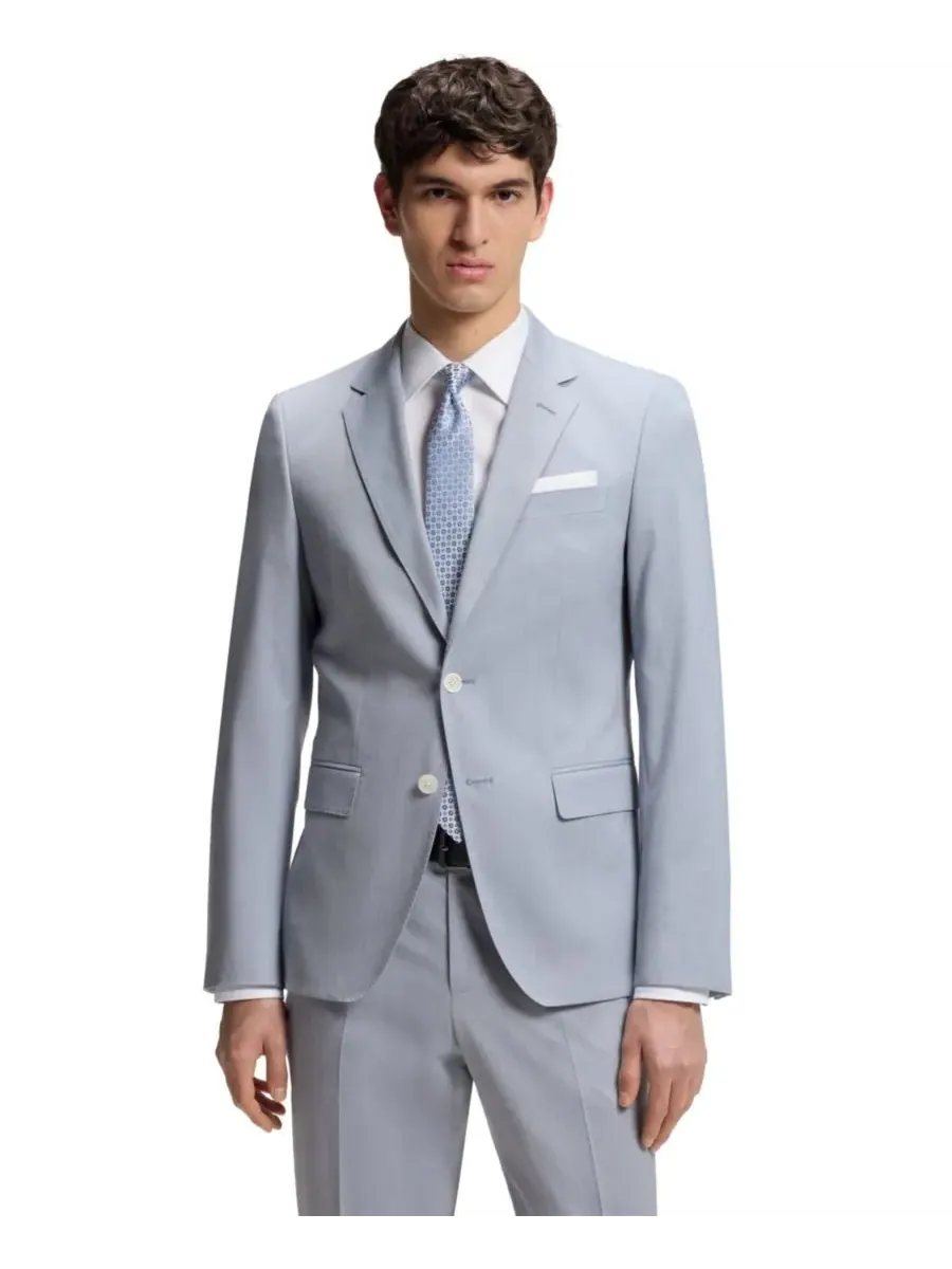 Мужской приталенный жакет из шифона с узором BOSS by Hugo Boss
