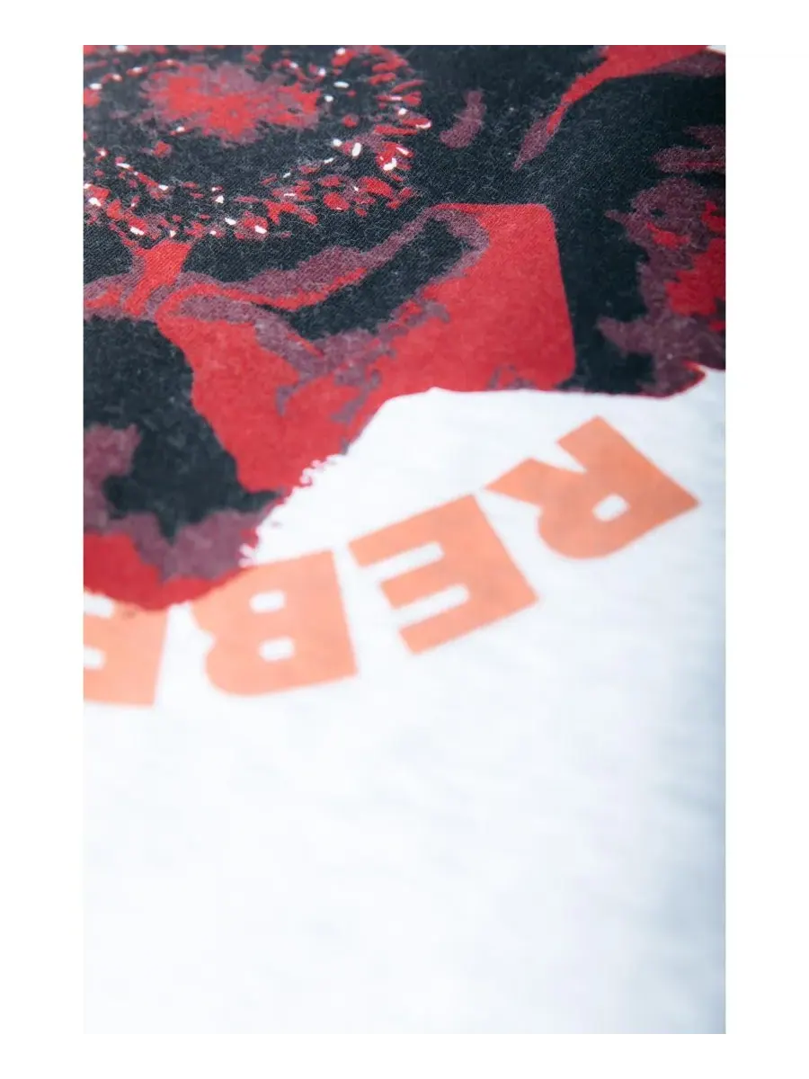 Женская толстовка CR с круглым цветочным принтом и приспущенными плечами Colourful Rebel — изображение 3 из 4, светлый/серый
