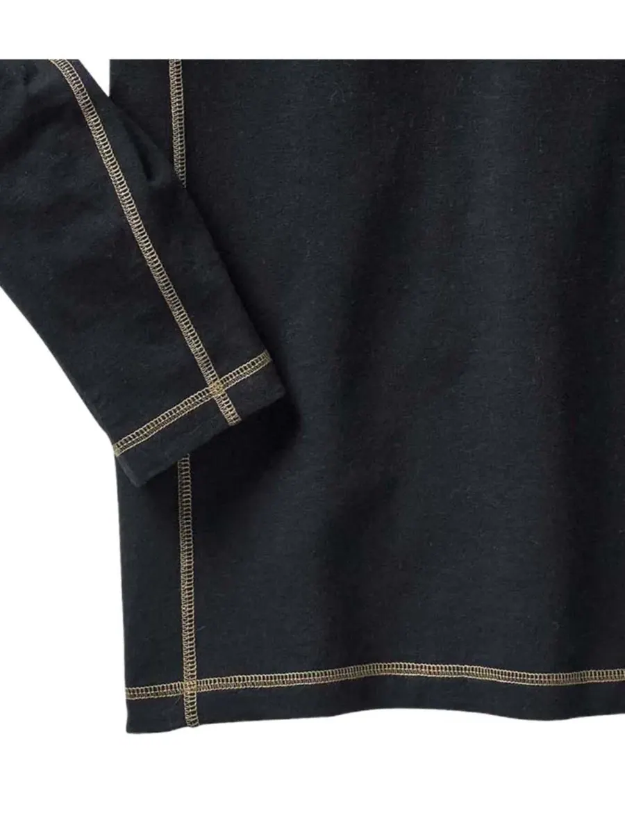 Мужская рубашка-поло Maverick Slub Henley с длинным рукавом Legendary Whitetails — изображение 7 из 8, черный
