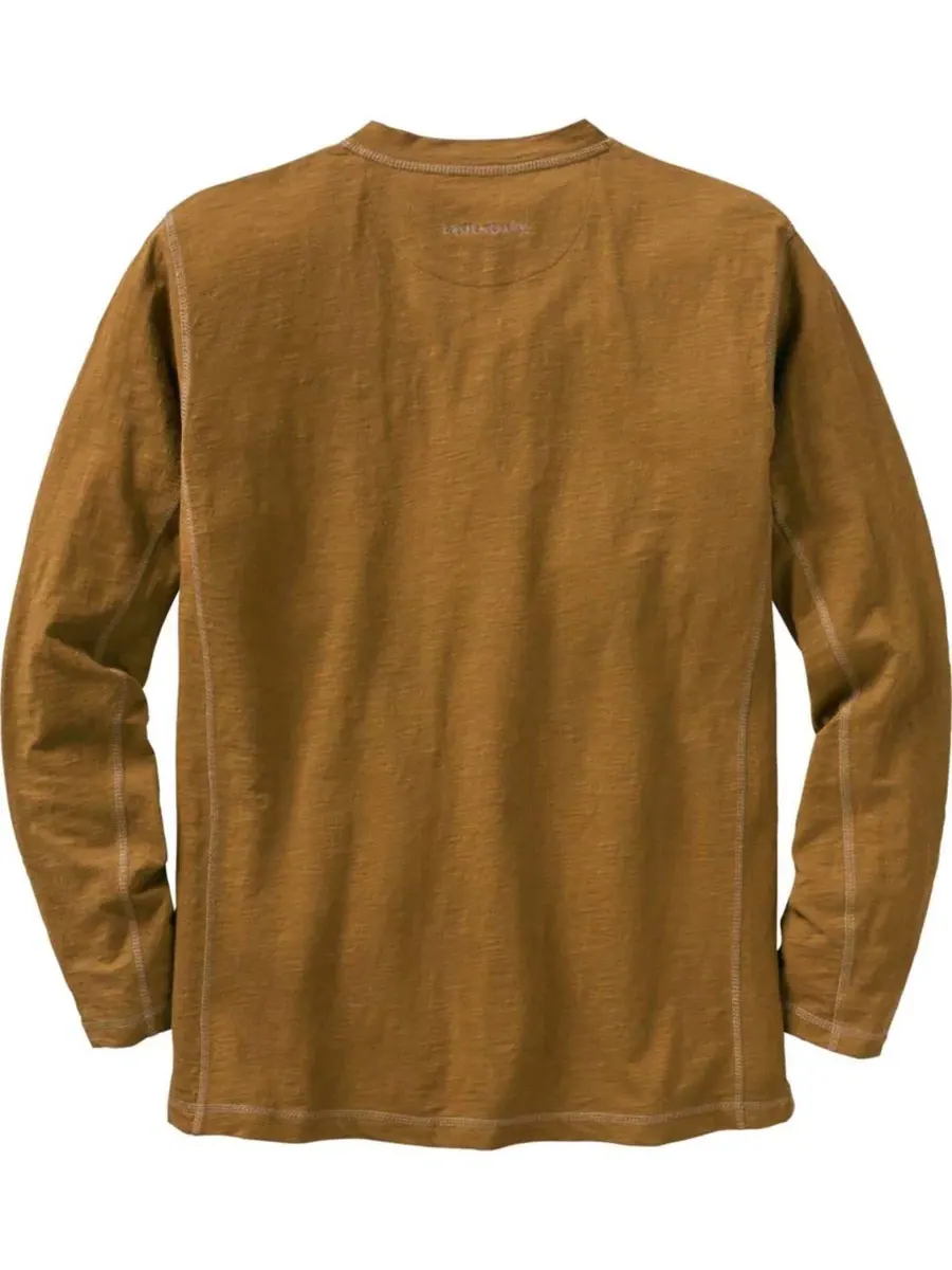 Мужская рубашка-поло с длинным рукавом Maverick Slub Henley Legendary Whitetails — изображение 2 из 7, коричневый