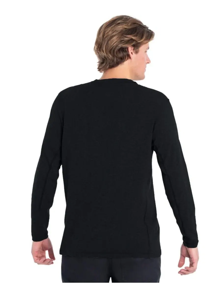 Мужская рубашка-поло Maverick Slub Henley с длинным рукавом Legendary Whitetails — изображение 2 из 6, темно-серый