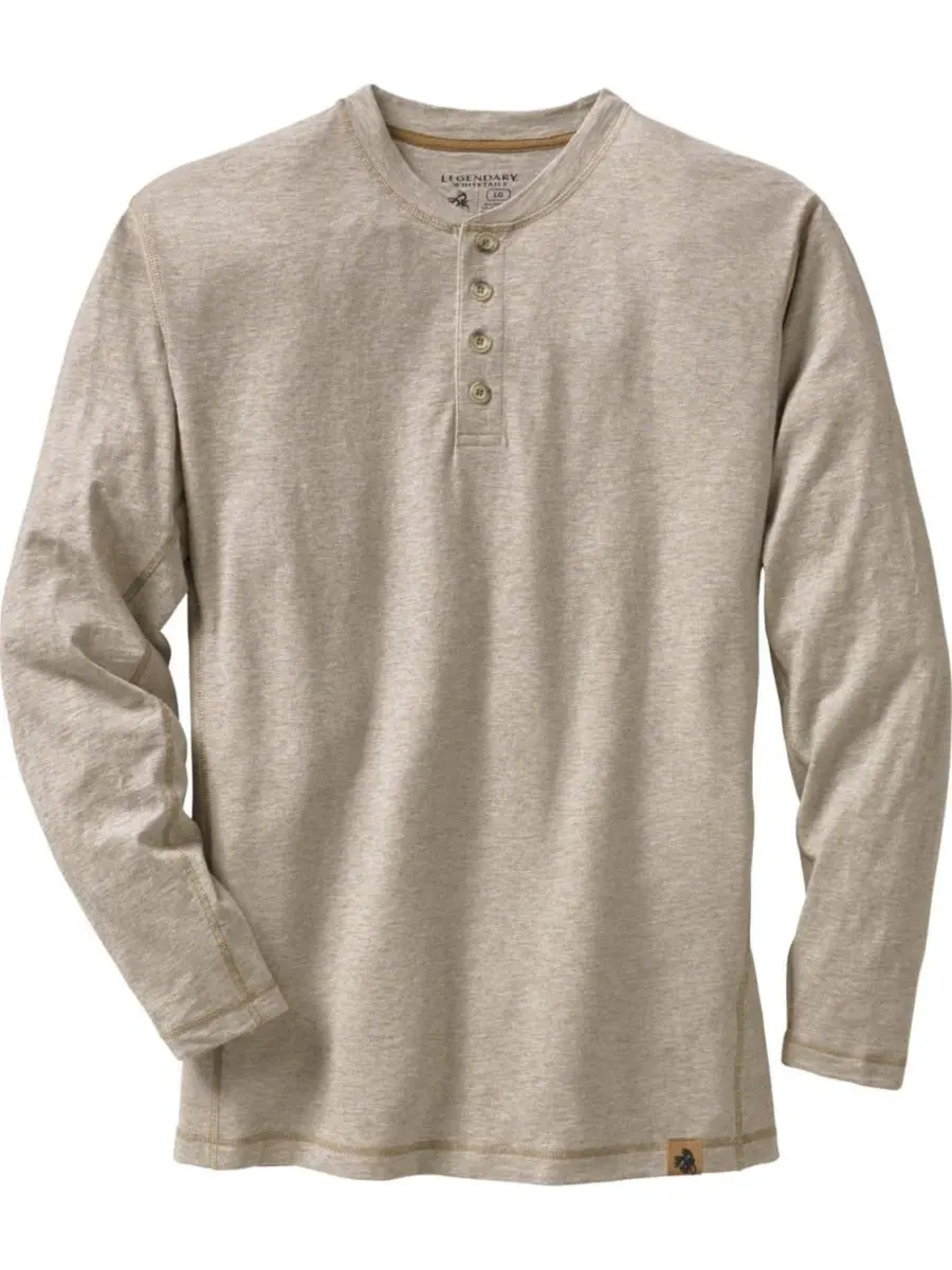 Мужская рубашка-поло Maverick Slub Henley Long Sleeve Shirt Legendary Whitetails, Thicket Heather — изображение 4 из 8