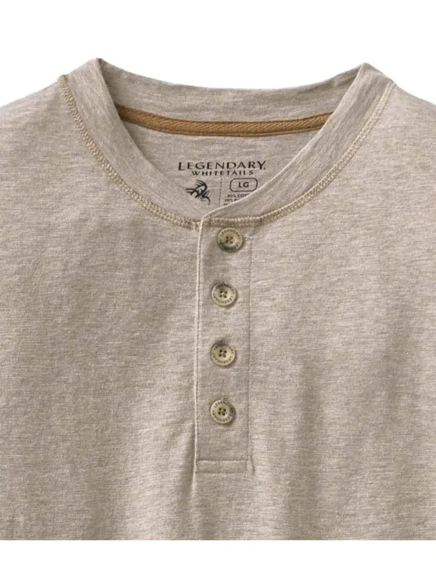 Мужская рубашка-поло Maverick Slub Henley Long Sleeve Shirt Legendary Whitetails, Thicket Heather — изображение 5 из 8
