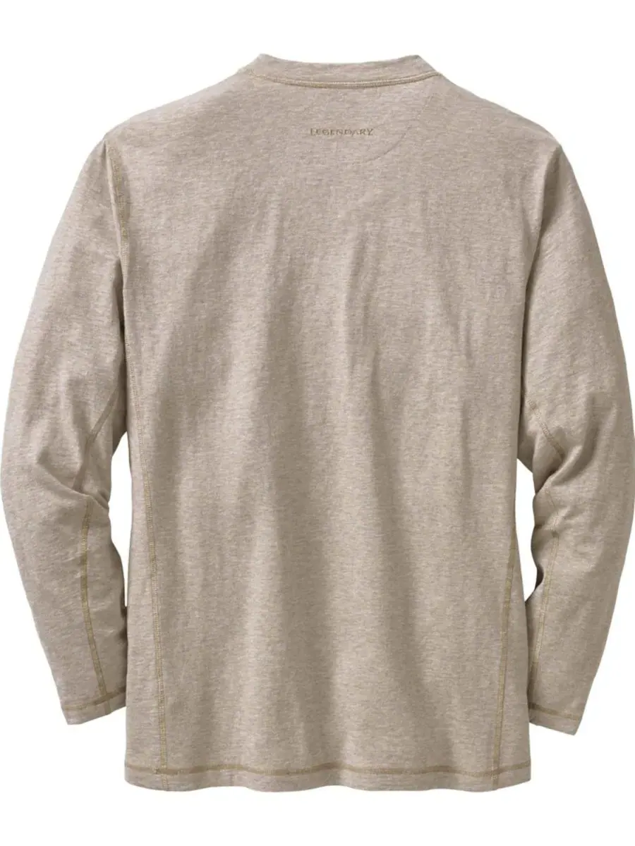 Мужская рубашка-поло Maverick Slub Henley Long Sleeve Shirt Legendary Whitetails, Thicket Heather — изображение 6 из 8
