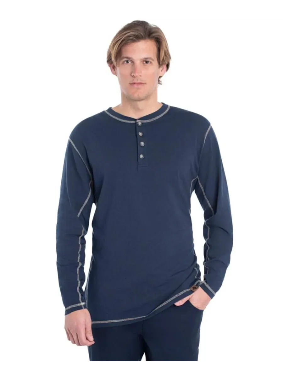 Мужская фланелевая рубашка с длинным рукавом, модель Maverick Slub Henley Legendary Whitetails — изображение 1 из 8