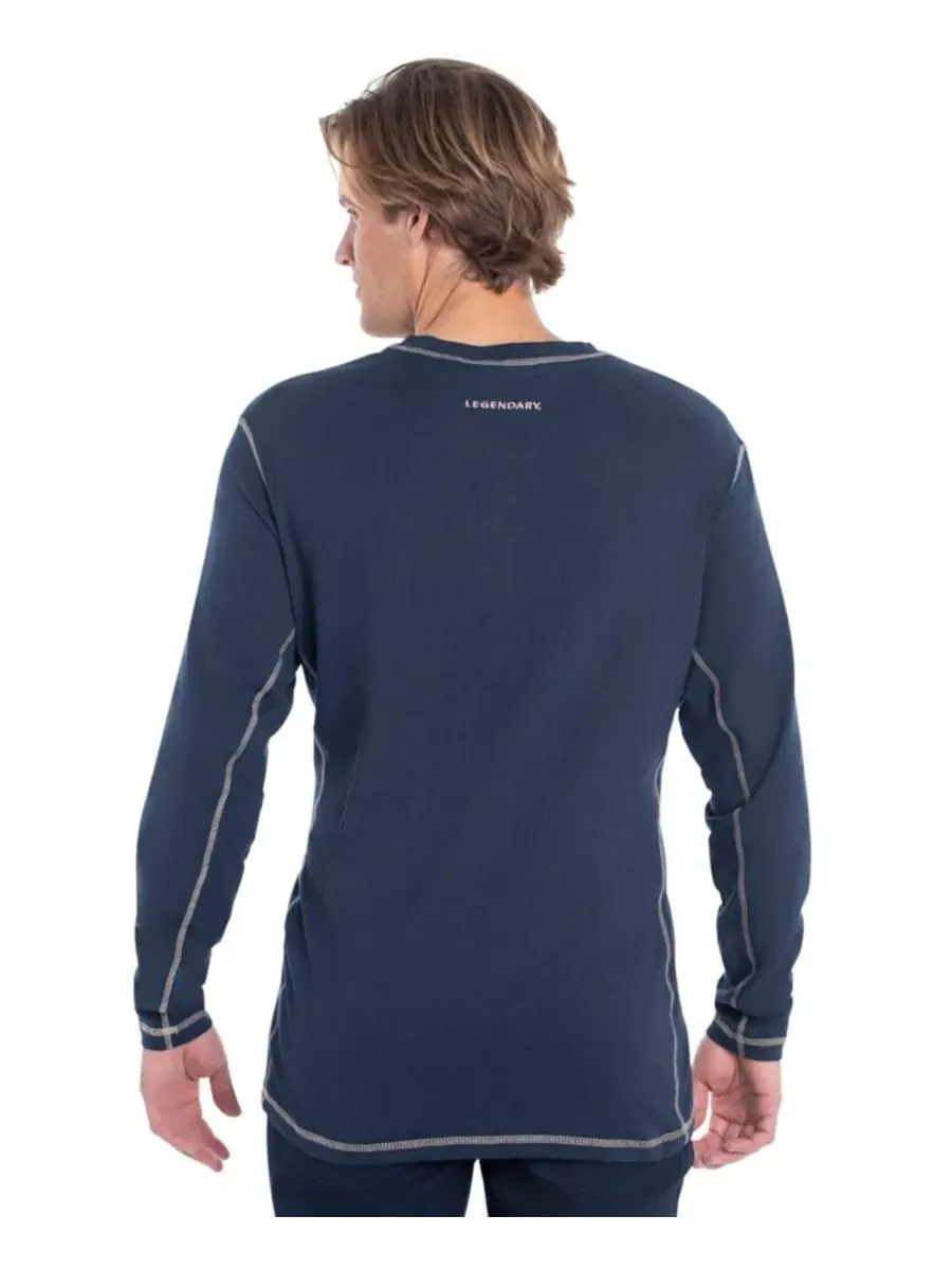 Мужская фланелевая рубашка с длинным рукавом, модель Maverick Slub Henley Legendary Whitetails — изображение 7 из 8