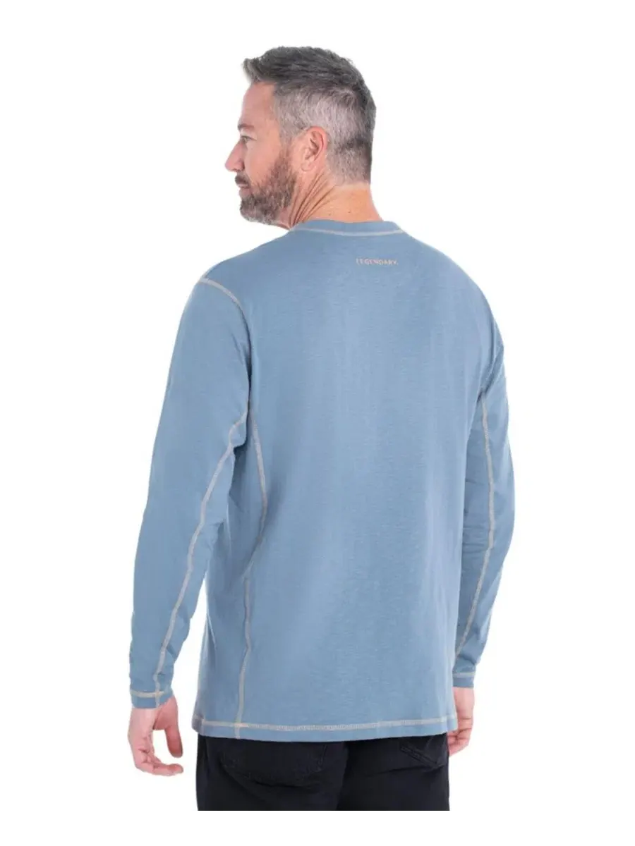 Мужская рубашка-поло с длинным рукавом из слабовой ткани Maverick Slub Henley Legendary Whitetails — изображение 2 из 8