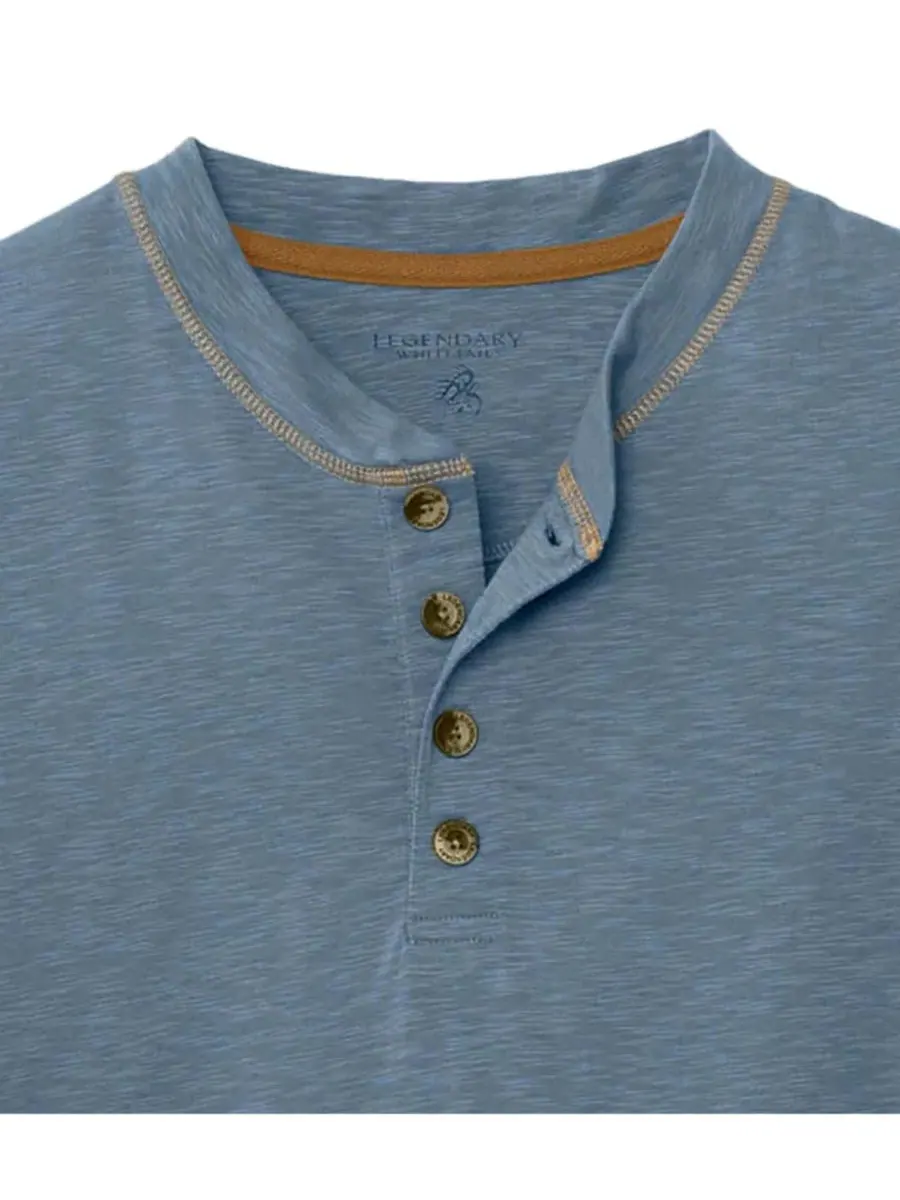 Мужская рубашка-поло с длинным рукавом из слабовой ткани Maverick Slub Henley Legendary Whitetails — изображение 6 из 8