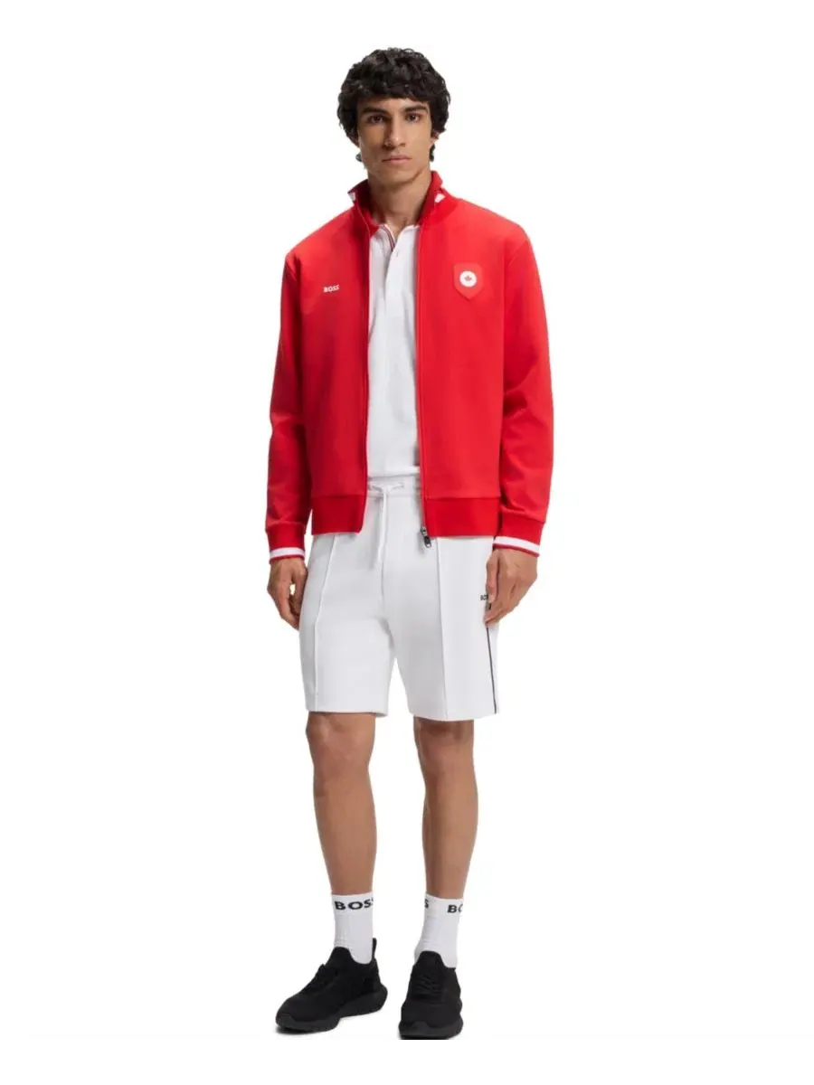 Мужская рубашка поло Paddy с отделкой в виде флага Канады Boss By Hugo Boss — изображение 4 из 5, прозрачный