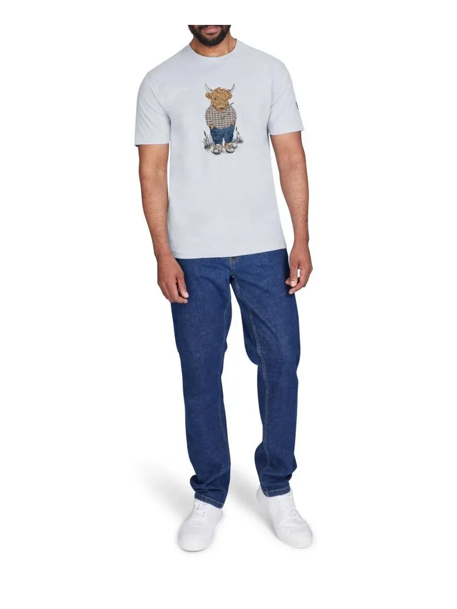 Футболка Big & Tall YFC Bully Boy Farmer Raging Bull — изображение 2 из 6, серый