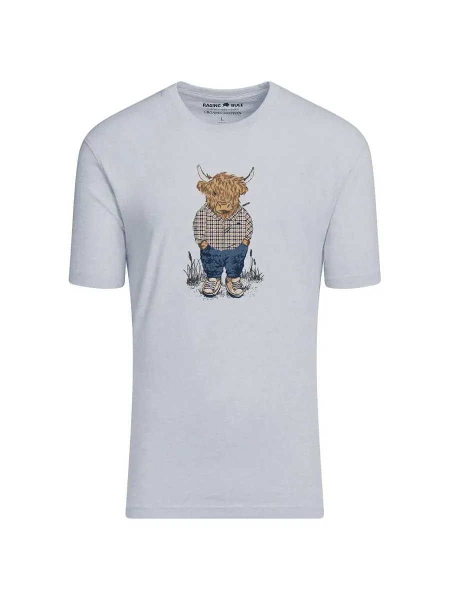 Футболка Big & Tall YFC Bully Boy Farmer Raging Bull — изображение 4 из 6, серый