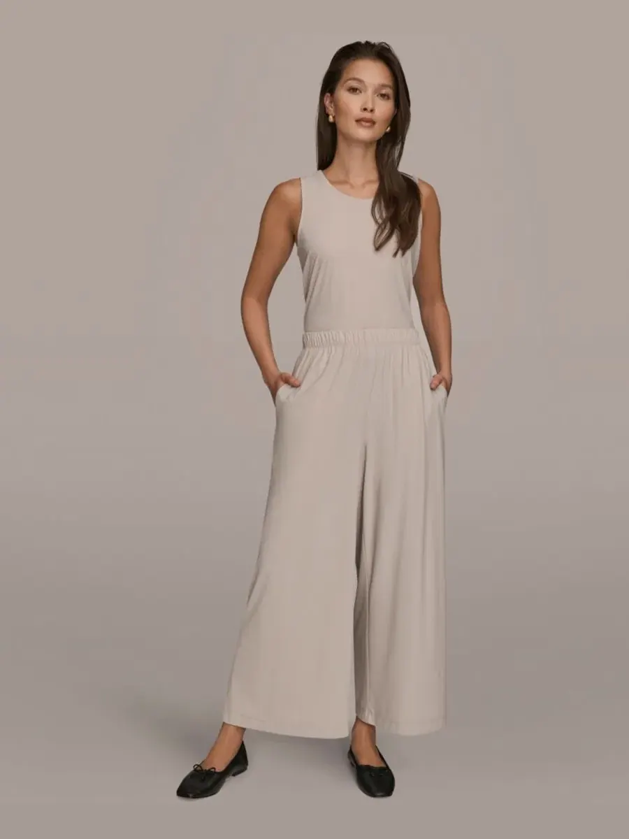 Женский топ без застежек и брюки средней посадки до щиколотки Donna Karan Weekend — изображение 5 из 5, пар