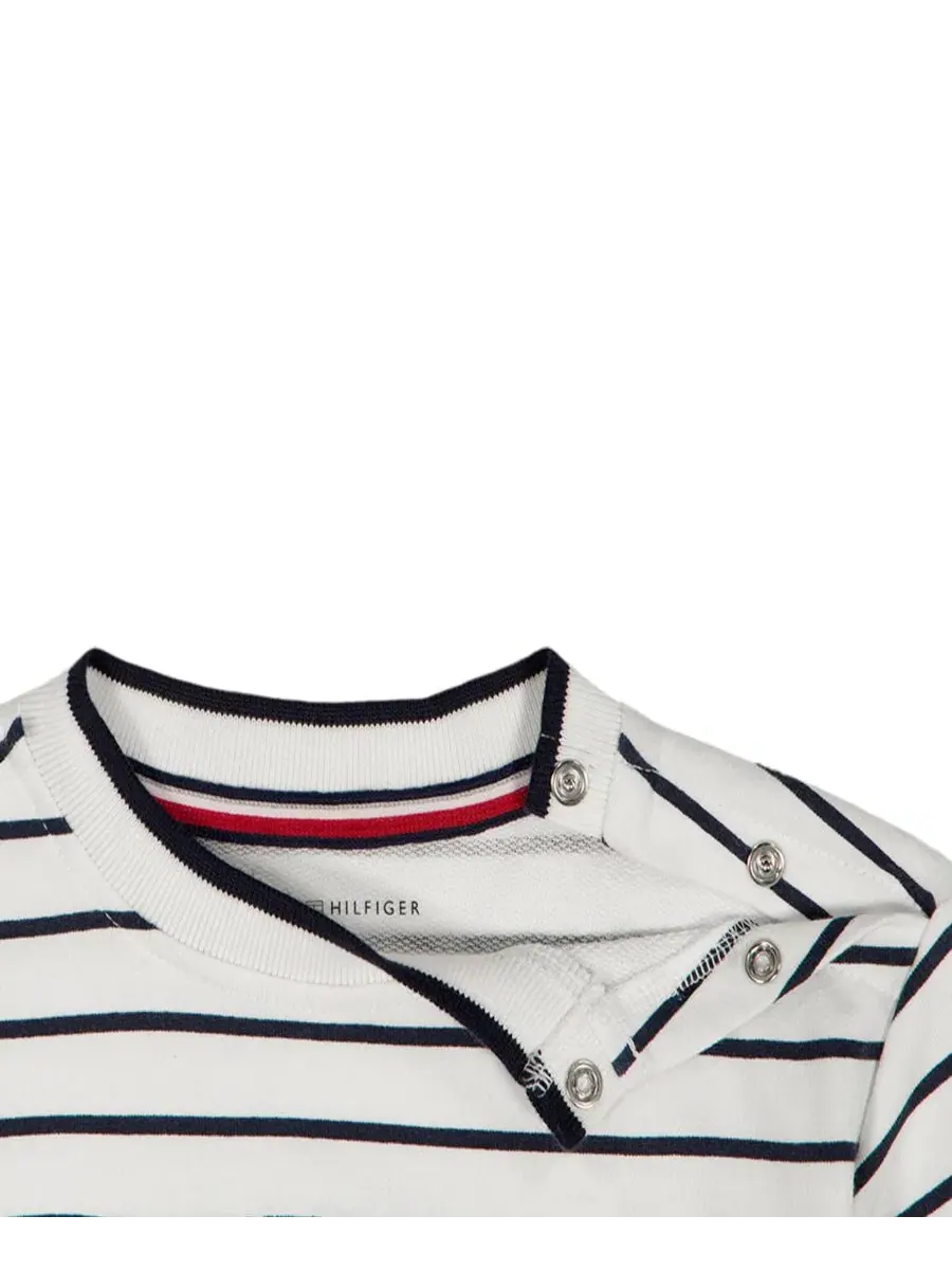 Комплект из футболки и шорт из футера с полосами Tommy Hilfiger — изображение 7 из 9, белый