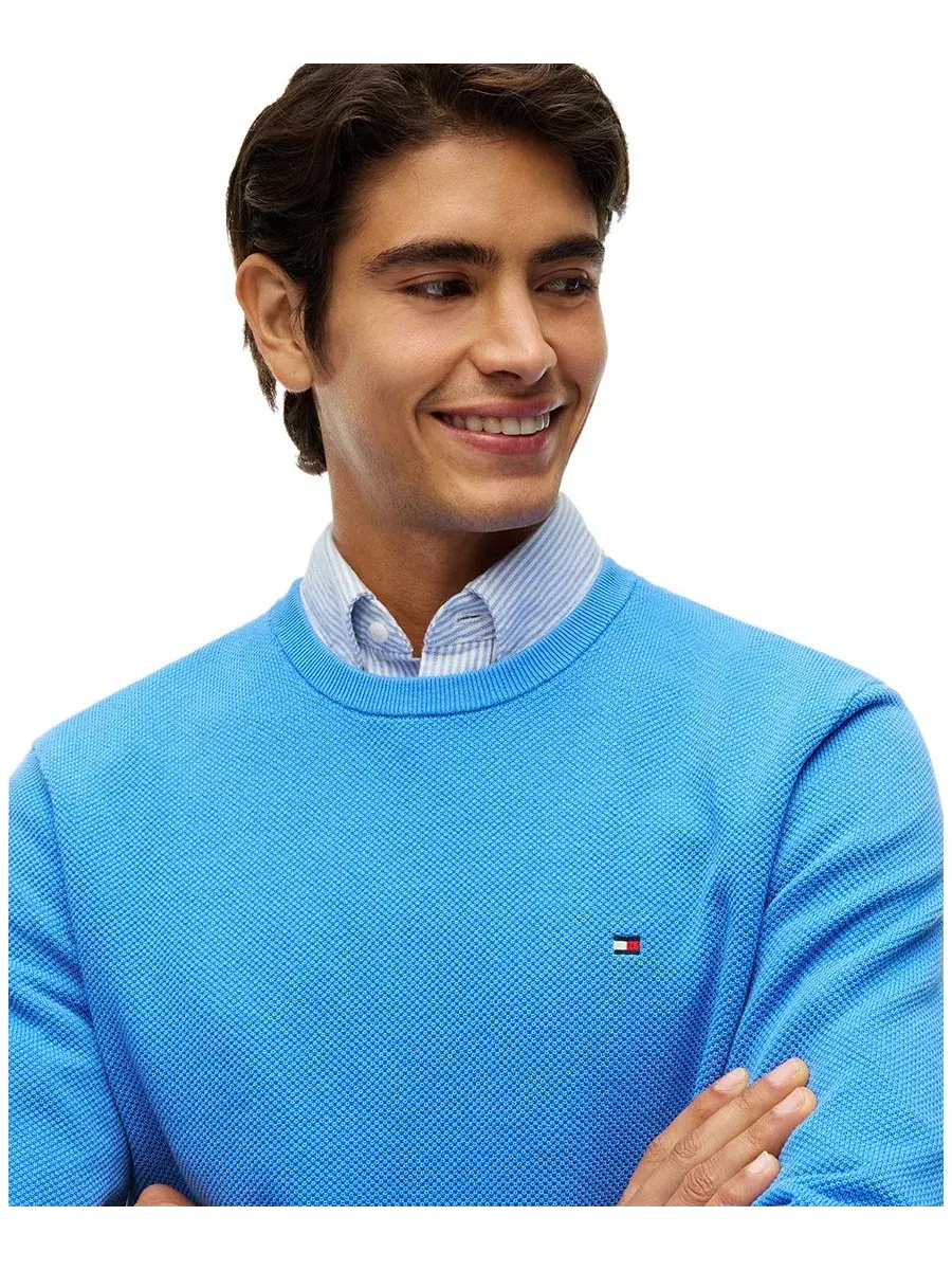 Свитшот Essential Texture из хлопка Tommy Hilfiger — изображение 3 из 4, синий