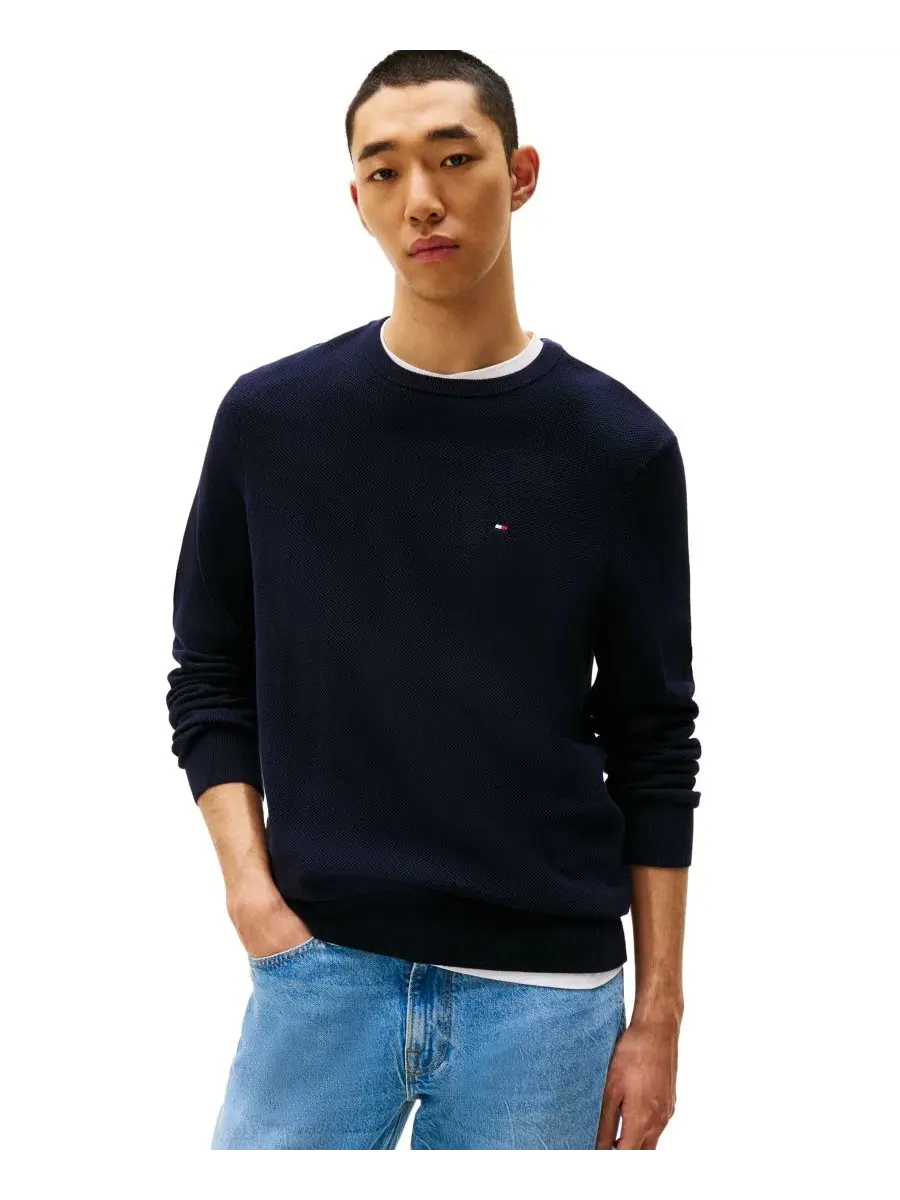 Свитер из хлопка с коротким рукавом Essential Texture Tommy Hilfiger