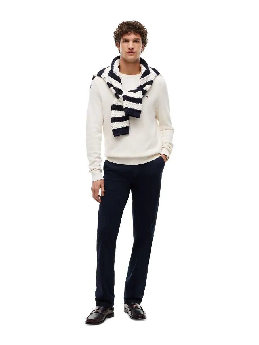 Свитшот Essential Texture Cotton с коротким рукавом Tommy Hilfiger — изображение 2 из 4, слоновая кость