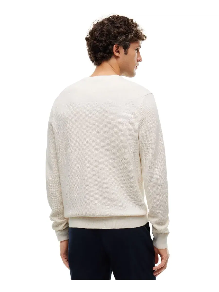 Свитшот Essential Texture Cotton с коротким рукавом Tommy Hilfiger — изображение 4 из 4, слоновая кость