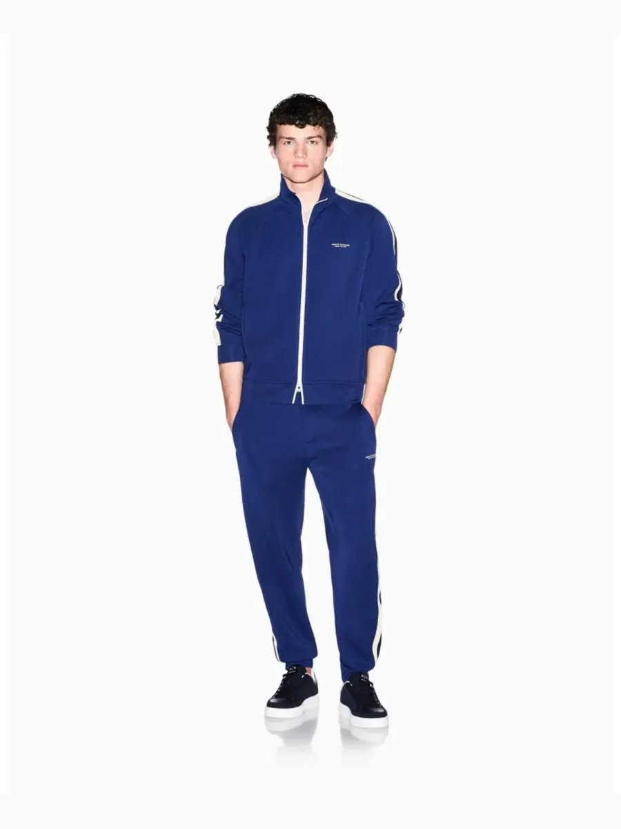 Мужская куртка-бомбер на молнии с воротником-стойкой, из стрейч-модала A|X Armani Exchange — изображение 6 из 6, синий