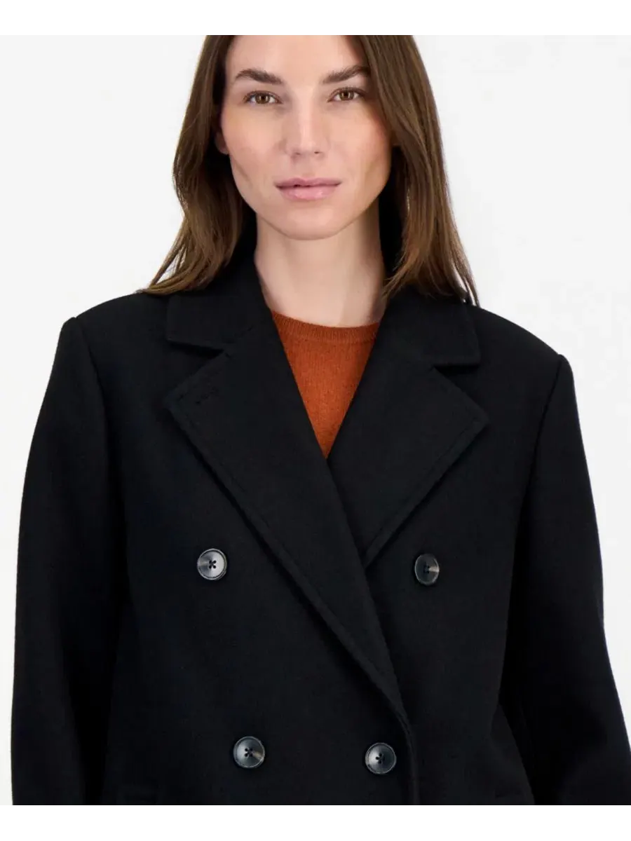 Пальто-даблбрест с лацканами Calvin Klein — изображение 2 из 3, черный