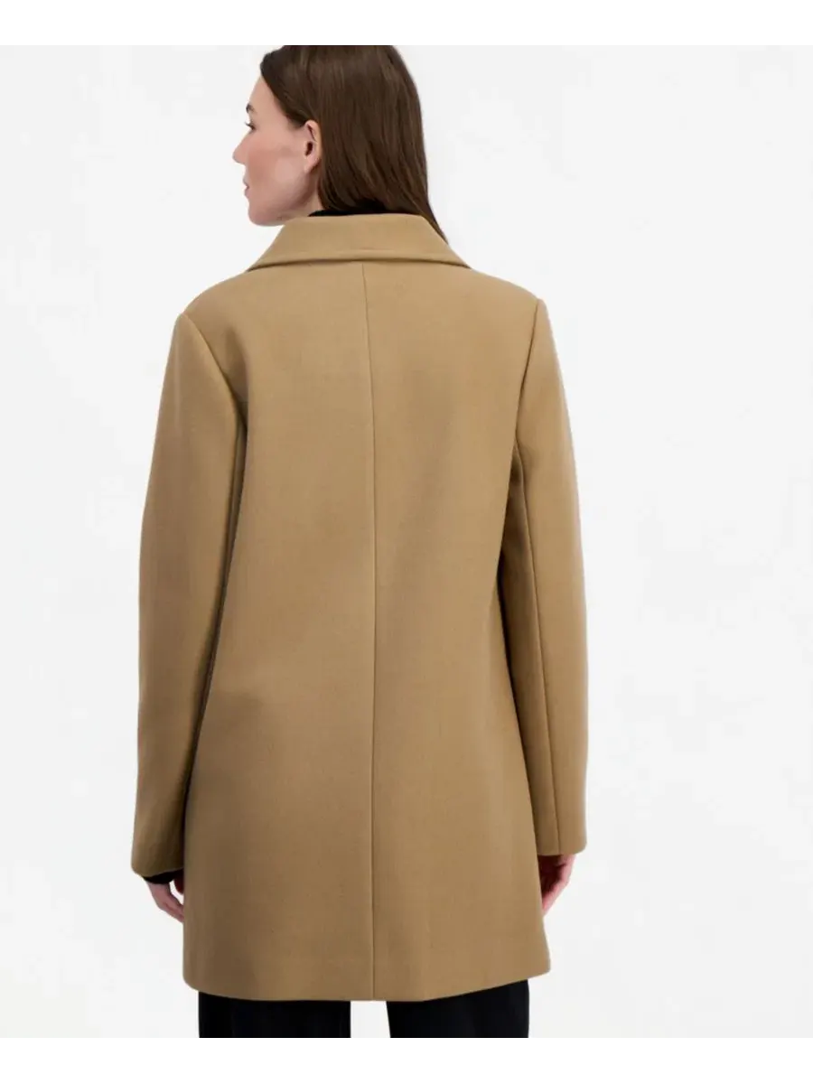 Пальто двубортное Calvin Klein — изображение 2 из 3, верблюжий