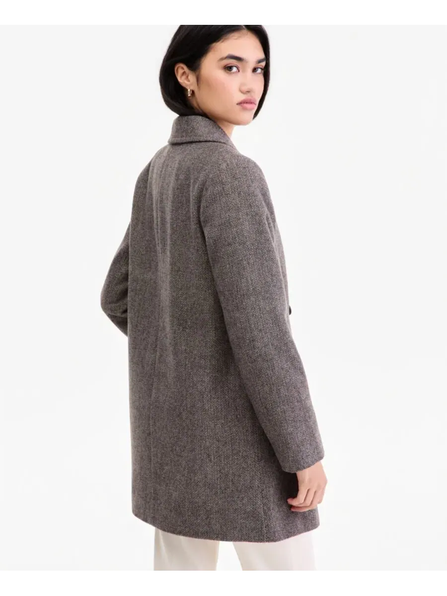 Пальто двубортное Women's Double-Breasted Pea Coat Calvin Klein, Birdseye Woven — изображение 2 из 5