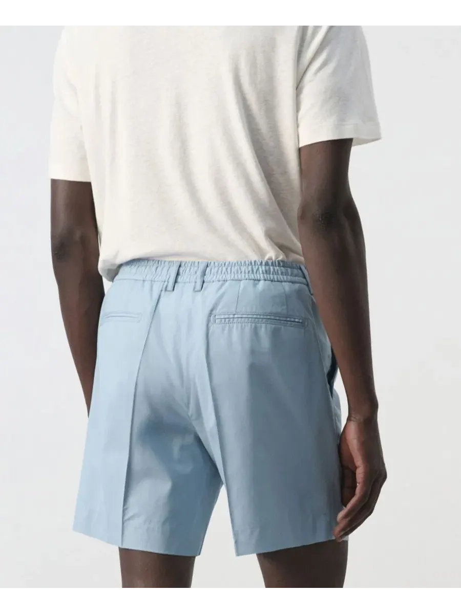 Мужские шорты-бермуды Slim Fit из хлопка и лиоцелла, длина 17 см, Mango — изображение 5 из 7, голубой зеленый