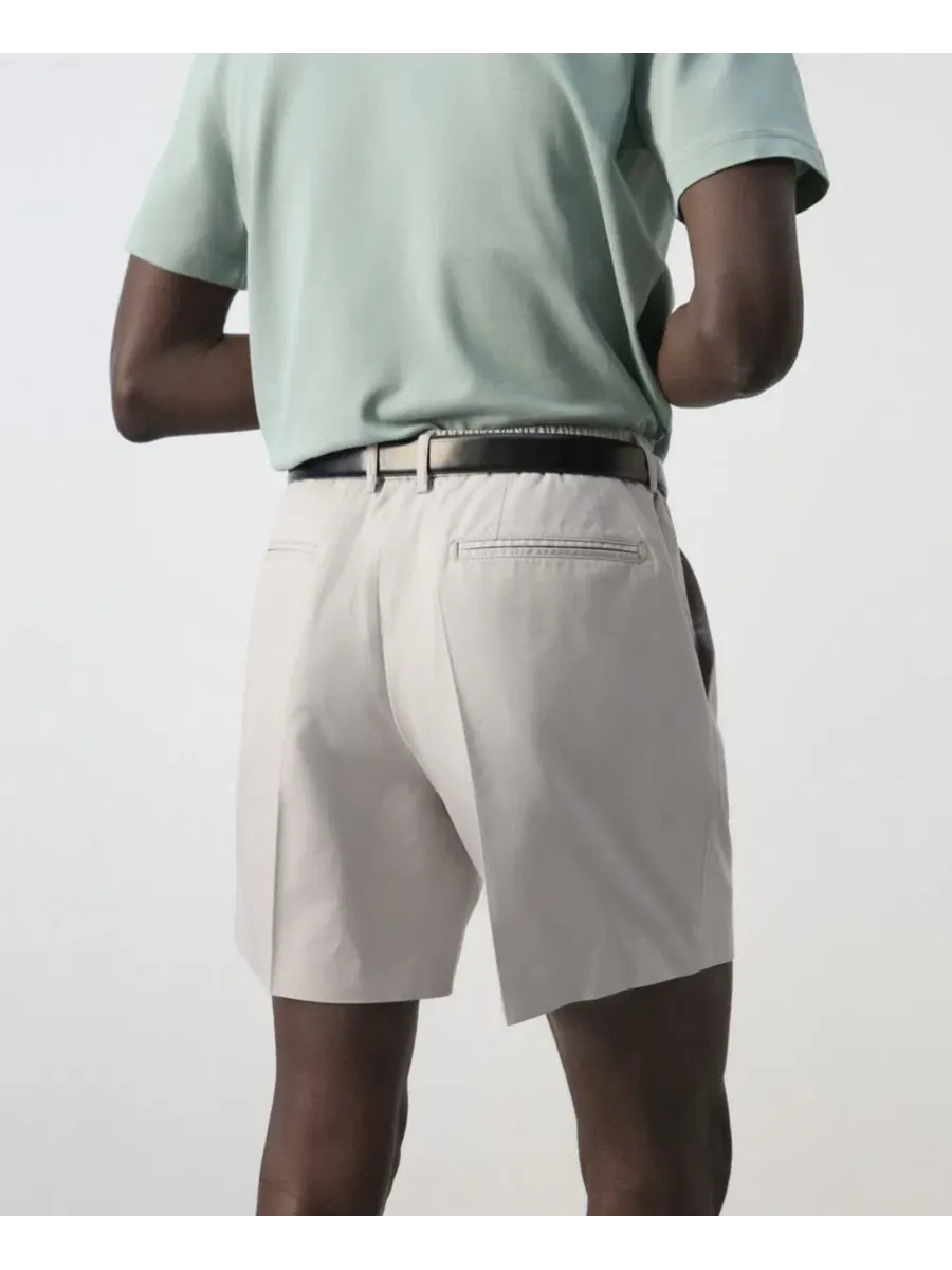 Шорты-бермуды Slim-Fit Cotton-Lyocell Bermuda Shorts MANGO — изображение 5 из 7, серый