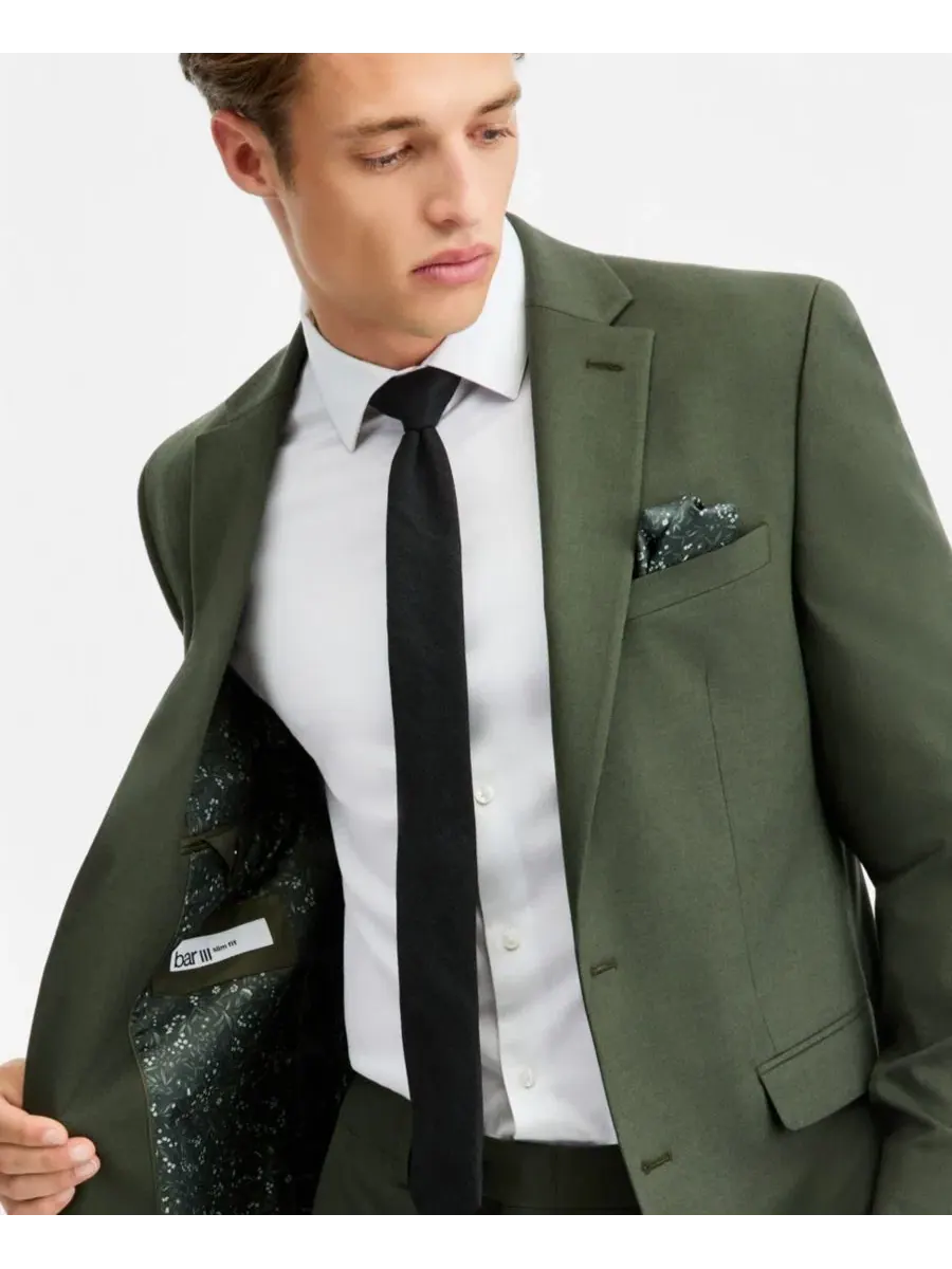 Пиджак мужской slim-fit Bar III — изображение 4 из 4, зеленый
