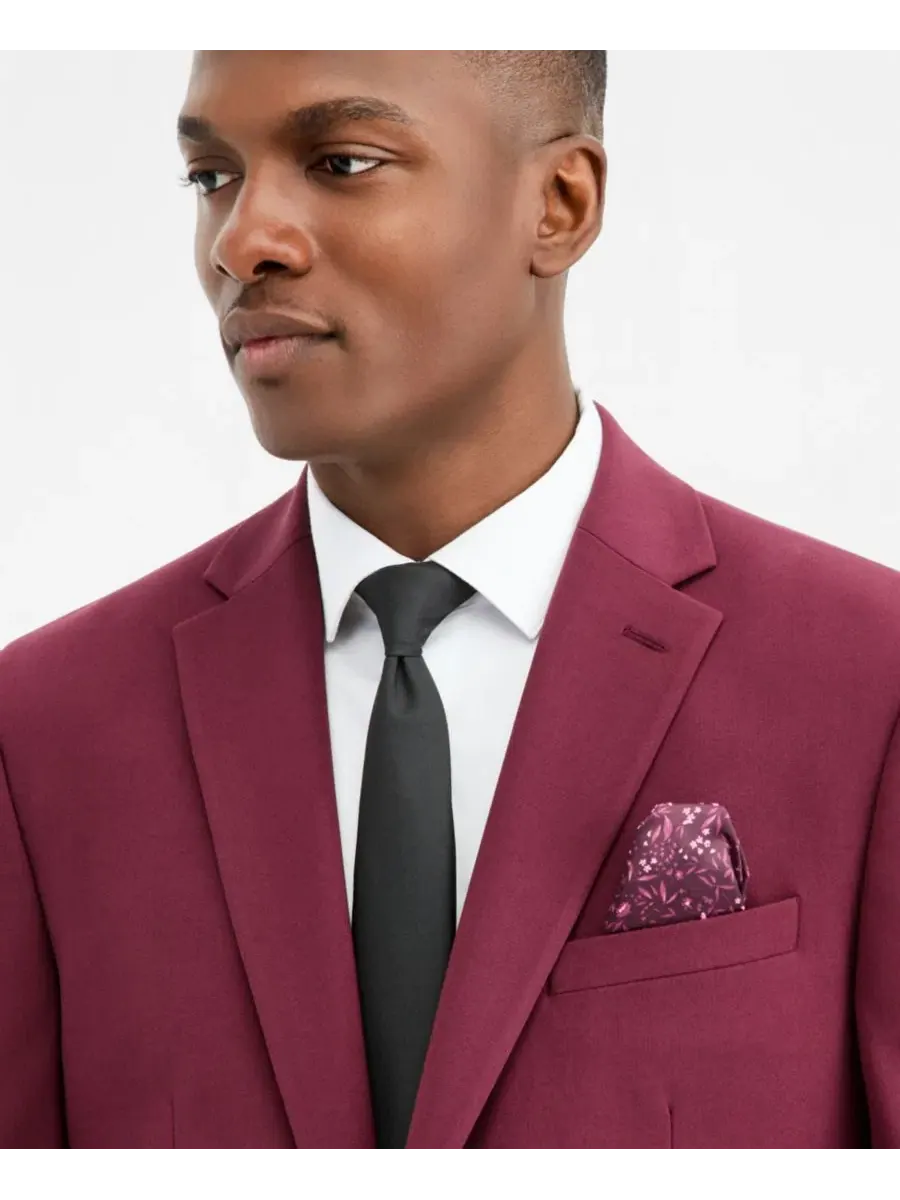 Пиджак мужской slim fit Bar III — изображение 3 из 3, бордовый