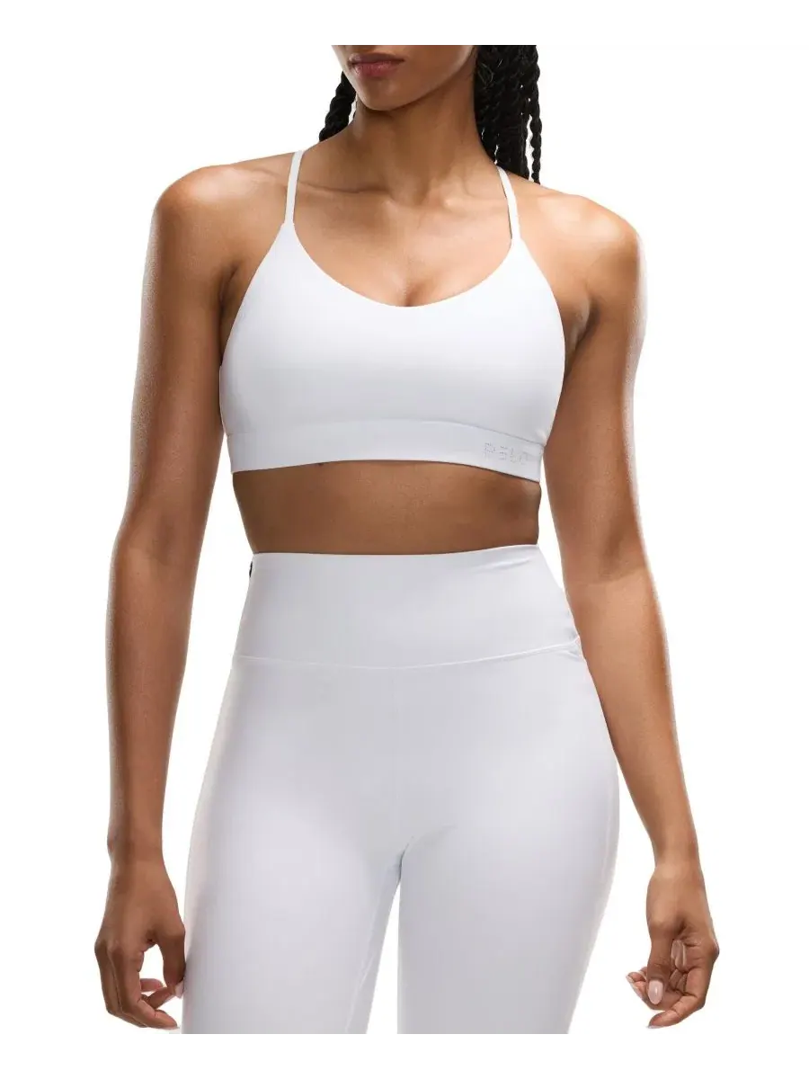 Бюстгальтер спортивный с V-образным вырезом и перекрестной спинкой Cadent V-Neck Strappy Back Bra — белый