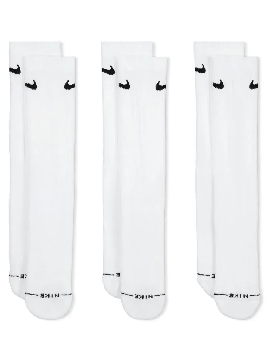 Комплект носков Nike Everyday Elevated Crew, 3 пары — изображение 3 из 4, белый