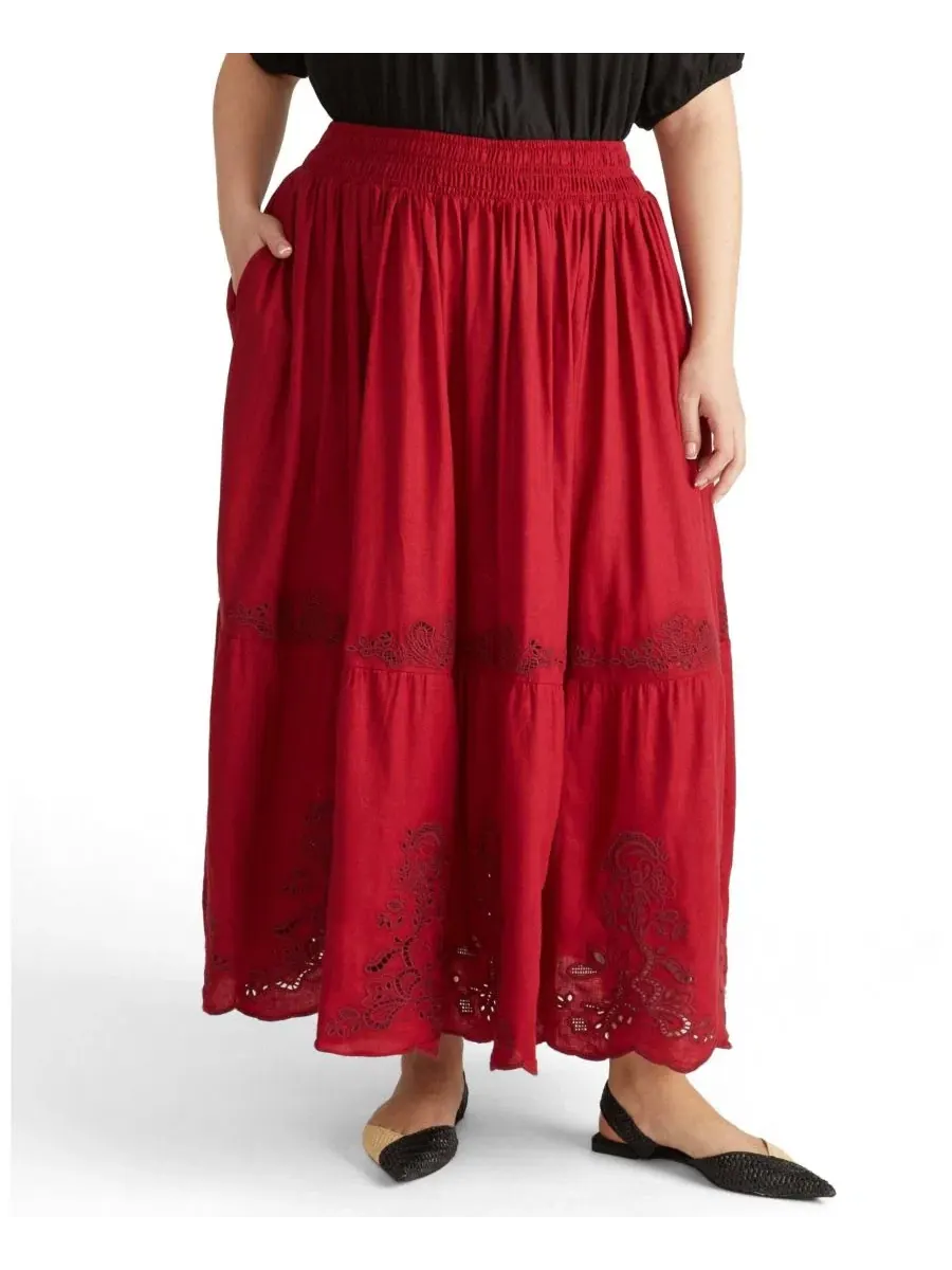 Макси-юбка с вышивкой Tosca Embroidered Universal Standard