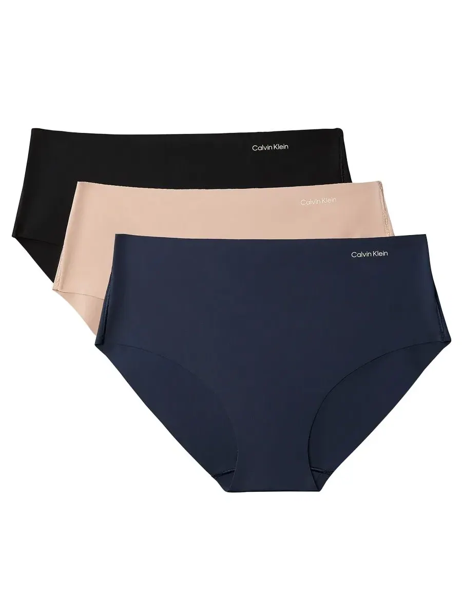 Комплект трусов-слипов из микрофибры с цельнокроеным поясом Calvin Klein