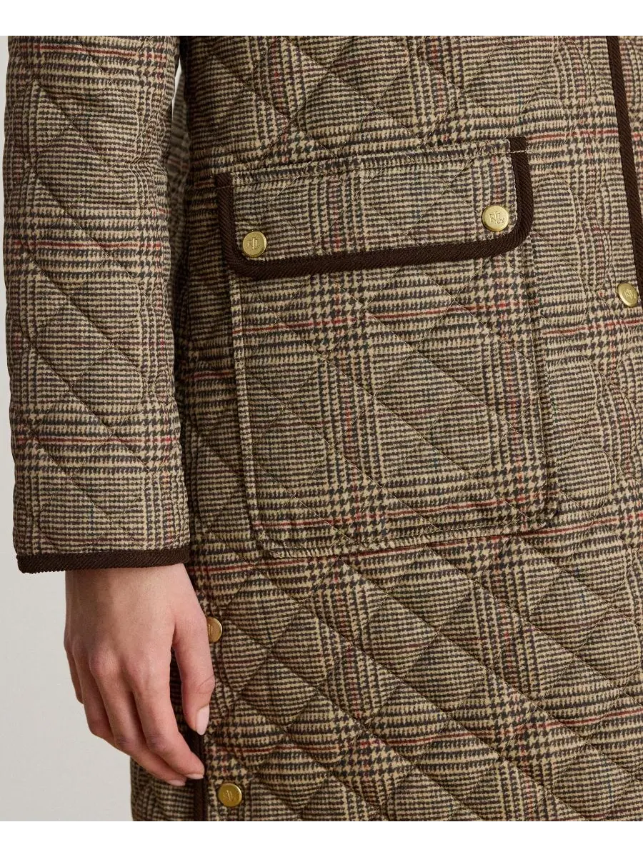 Женское пальто Diamond-Quilted Lauren Ralph Lauren, Heritage Plaid — изображение 4 из 5
