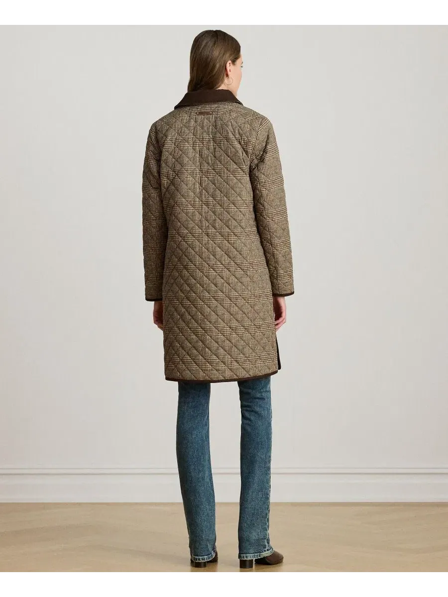 Женское пальто Diamond-Quilted Lauren Ralph Lauren, Heritage Plaid — изображение 5 из 5