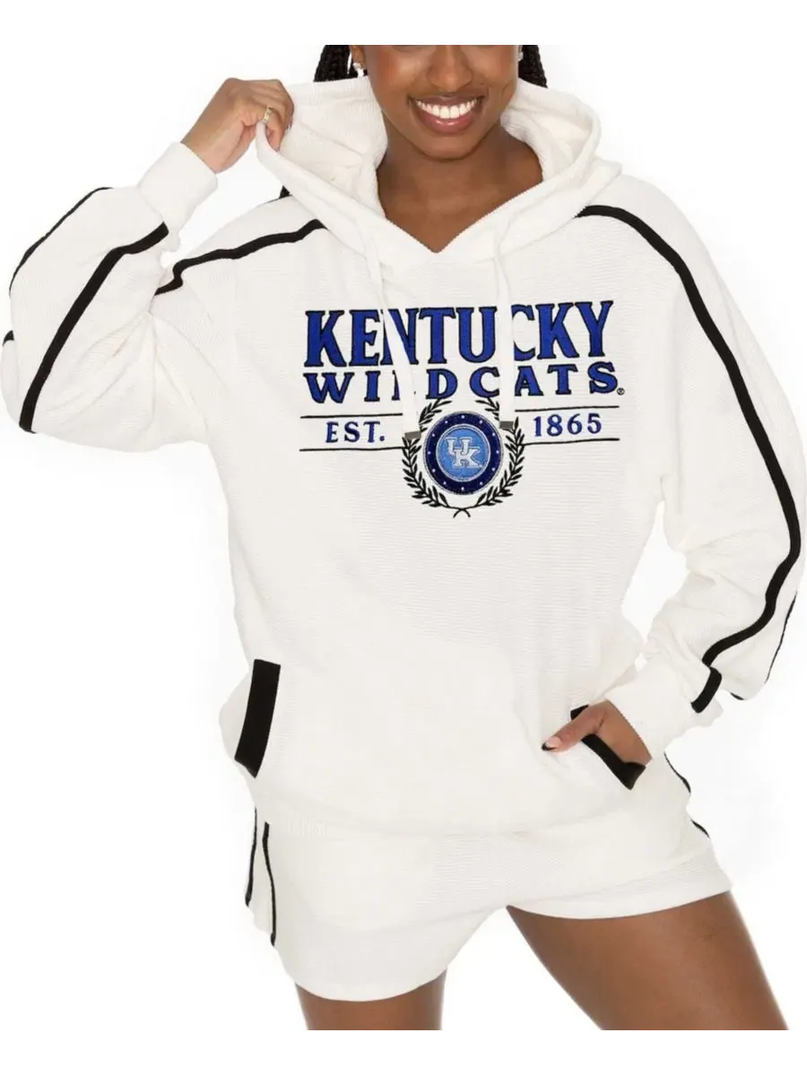 Комплект из худи и шорт с полосками, Kentucky Wildcats Down, Set, Go Gameday Couture — бежевый