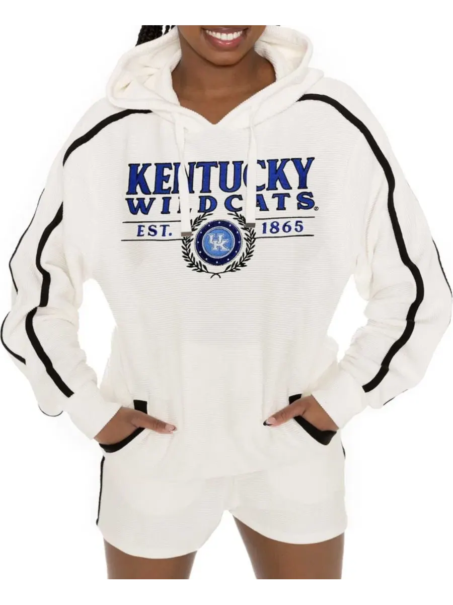 Комплект из худи и шорт с полосками, Kentucky Wildcats Down, Set, Go Gameday Couture — изображение 3 из 5, бежевый