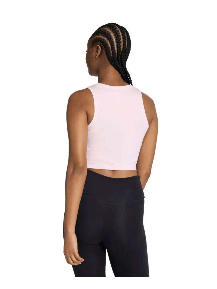 Топ без рукавов с принтом 3-Stripes Padded Crewneck Tank Top adidas — изображение 5 из 5, розовый