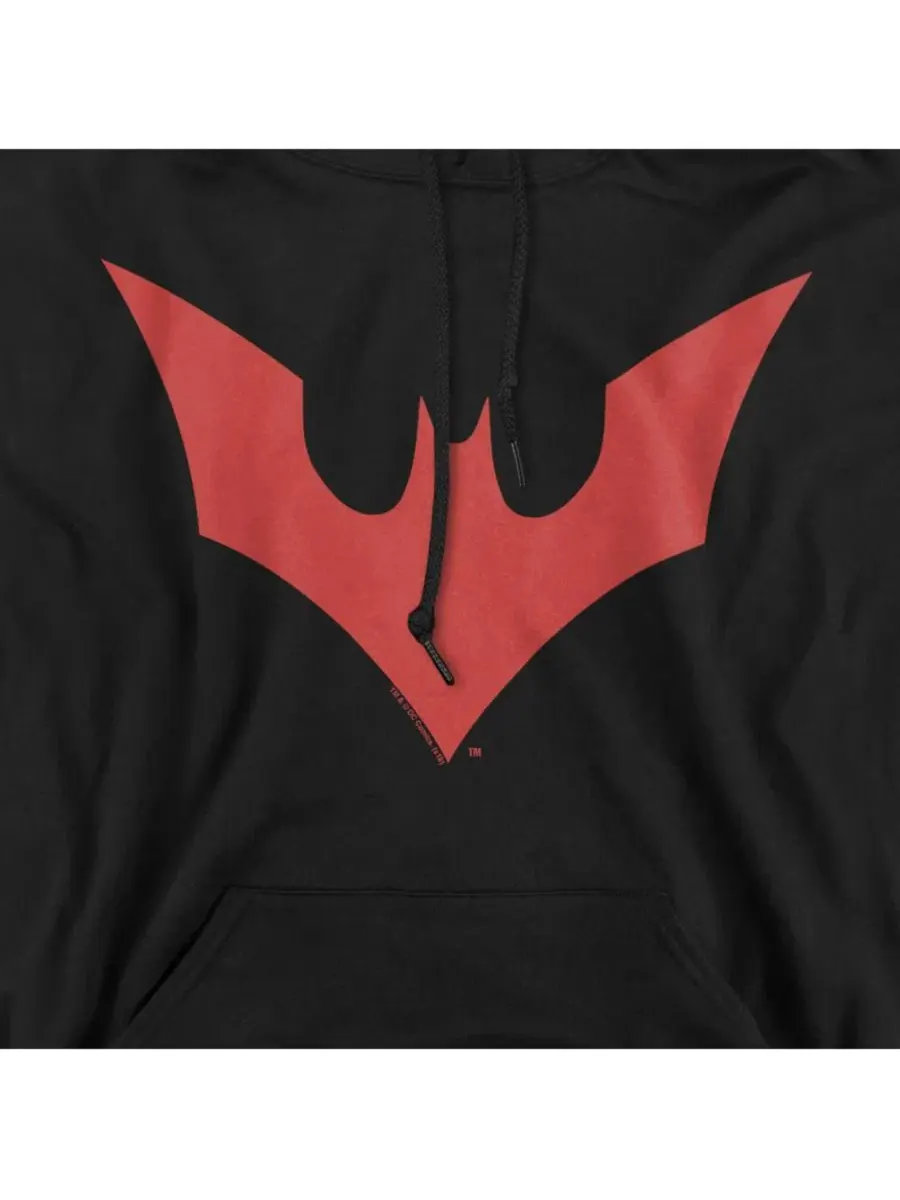 Худи с капюшоном и принтом Batman Beyond Bat Logo, черное — изображение 2 из 3, черный