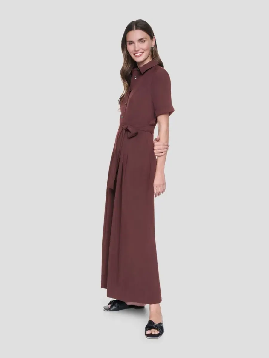 Комбинезон с коротким рукавом и широкими штанинами DKNY — изображение 3 из 5, ява