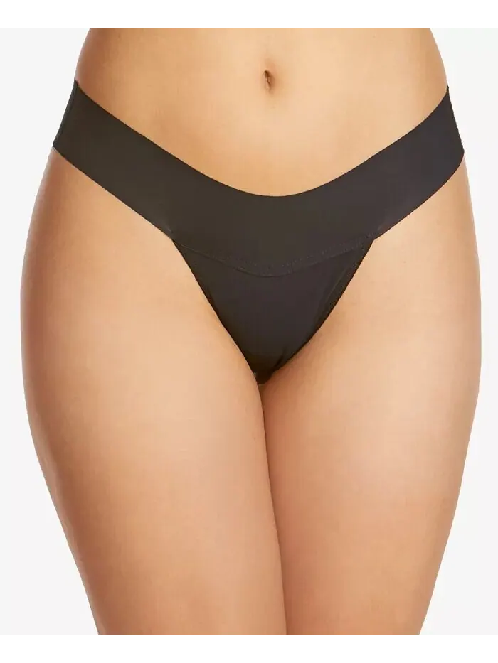 Женские стринги BreatheSoft Natural Rise Hanky Panky — изображение 1 из 2, черный