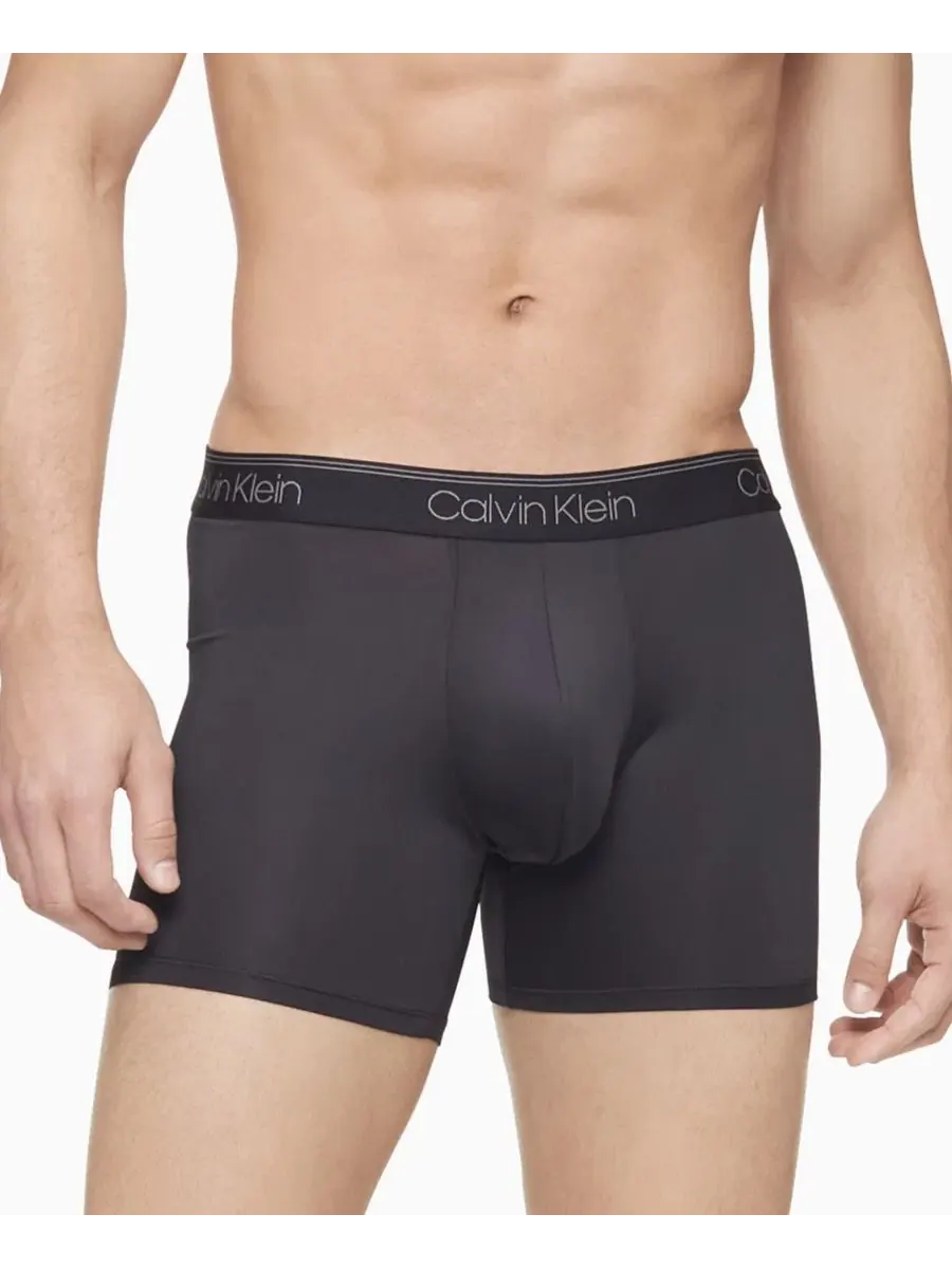 Трусы боксеры микрострейч, комплект из 5 шт Calvin Klein — изображение 2 из 4, черный