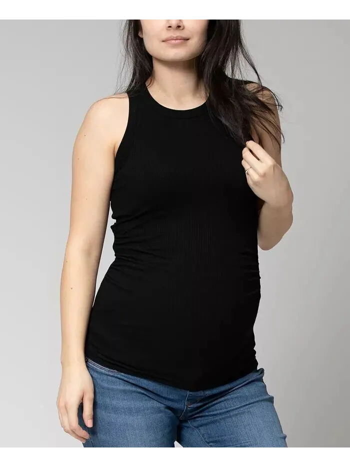 Женский топ для беременных The Tank Racerback NOM Maternity — черный
