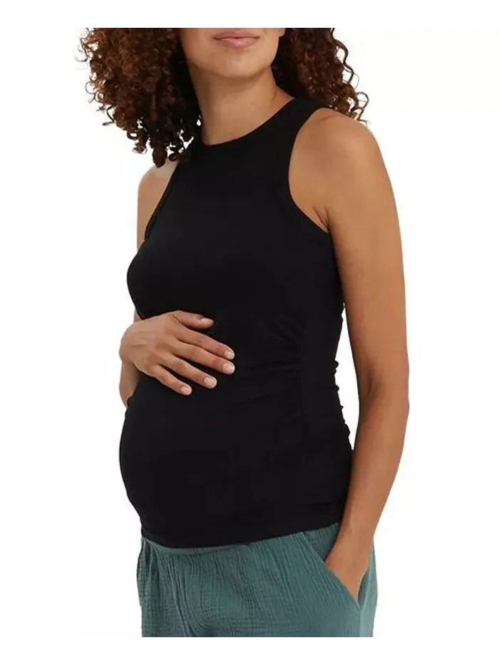 Женский топ для беременных The Tank Racerback NOM Maternity — изображение 4 из 7, черный