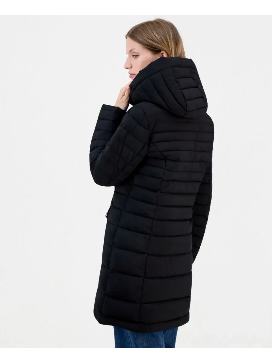Женский стеганый пуховик с капюшоном, Packable Tommy Hilfiger — изображение 3 из 3, черный