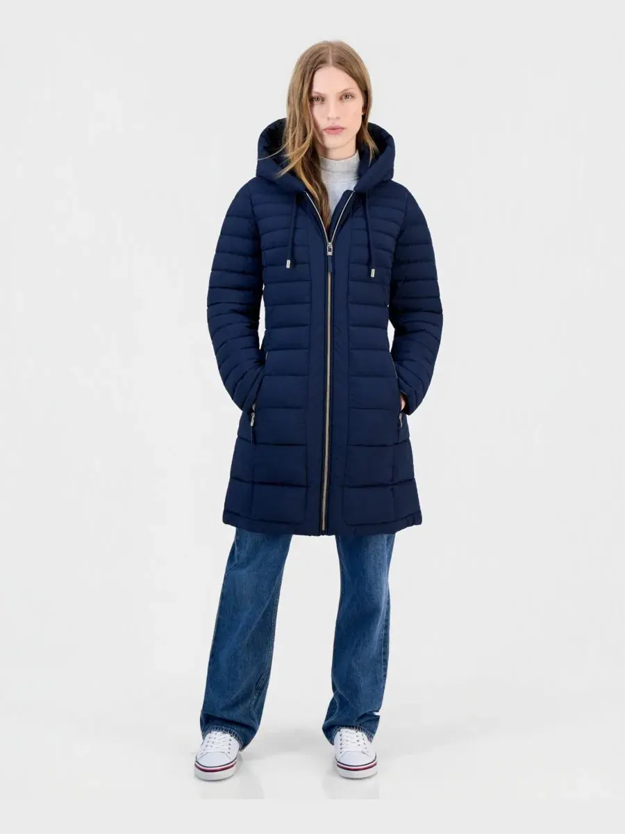 Женское пуховик-пакет с капюшоном, модель Packable Tommy Hilfiger