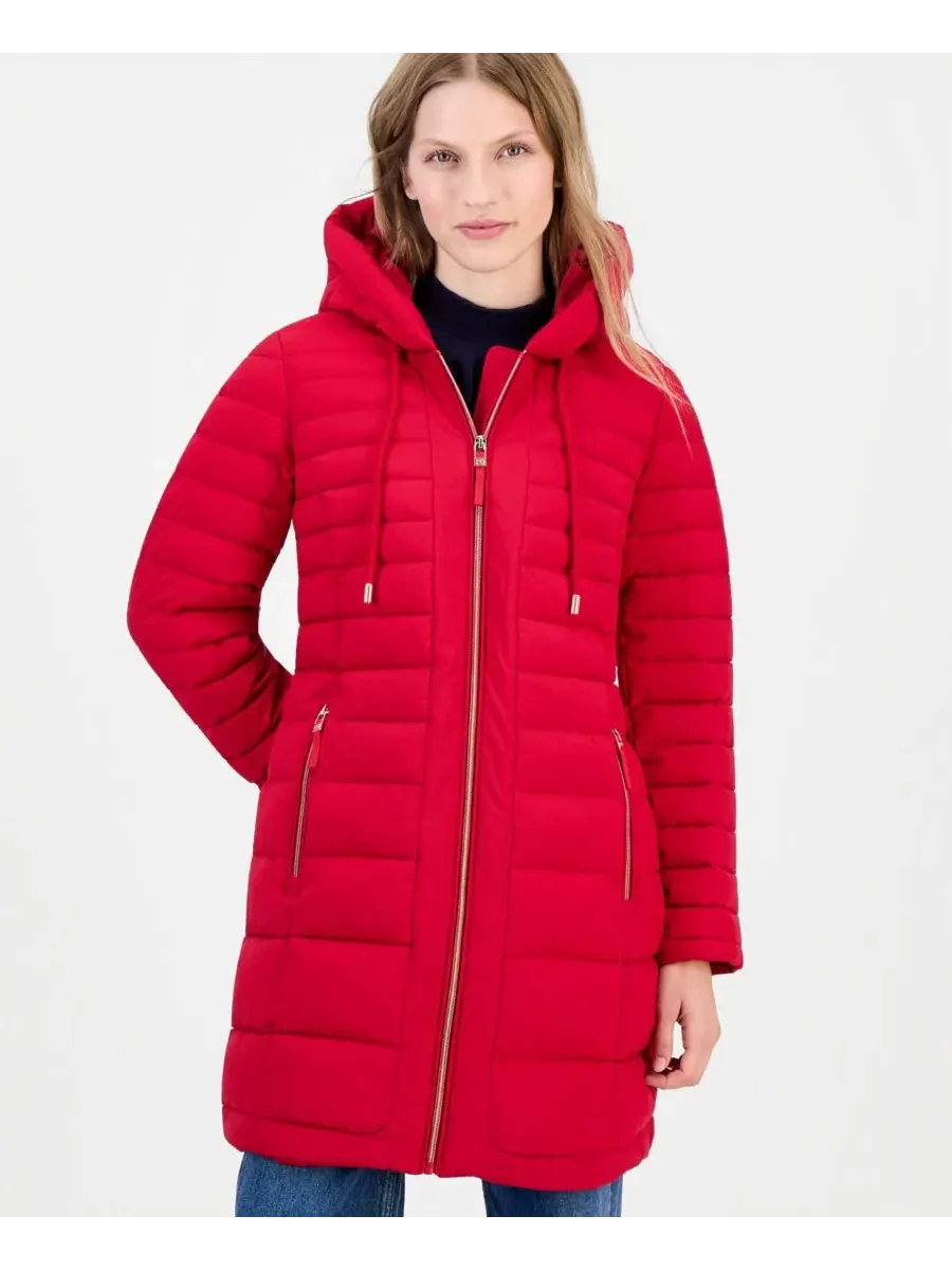 Пуховик с капюшоном, упаковываемый Tommy Hilfiger — изображение 2 из 3, красный