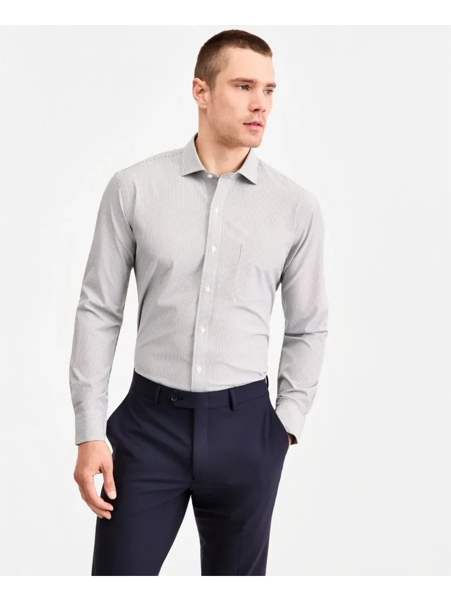 Рубашка regular fit с отложным воротником и закругленными манжетами Club Room