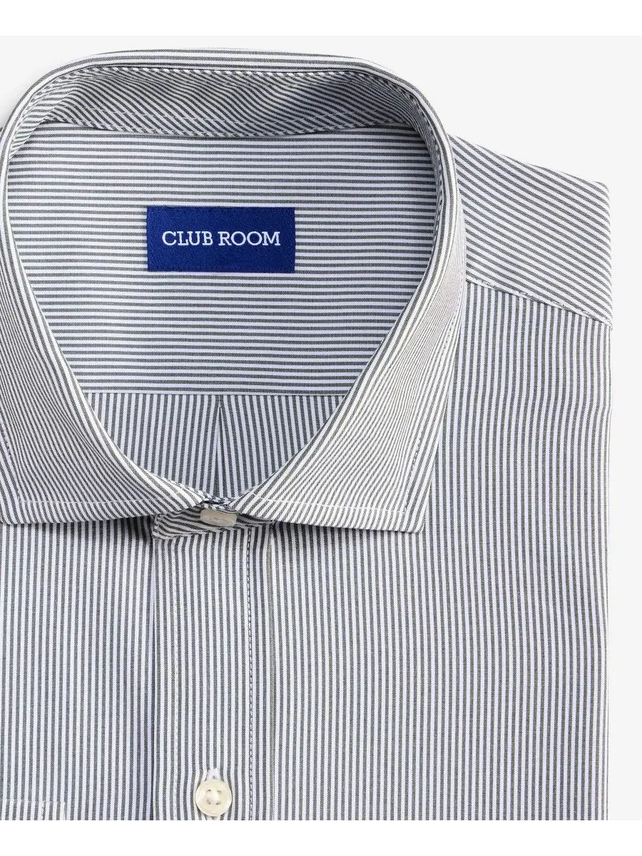 Рубашка regular fit с отложным воротником и закругленными манжетами Club Room — изображение 6 из 9, светлый зеленый